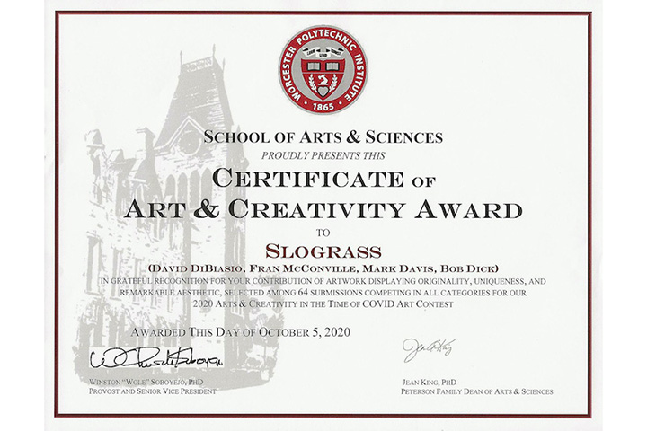 WPI Certificate of Art & Creativity Award - 2020